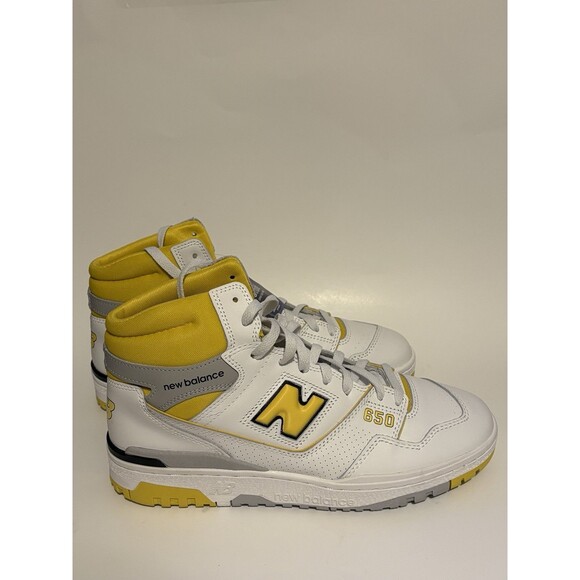 New Balance 650 BB650RCG High-Top White/Yellow Size 10 - Picture 1 of 6